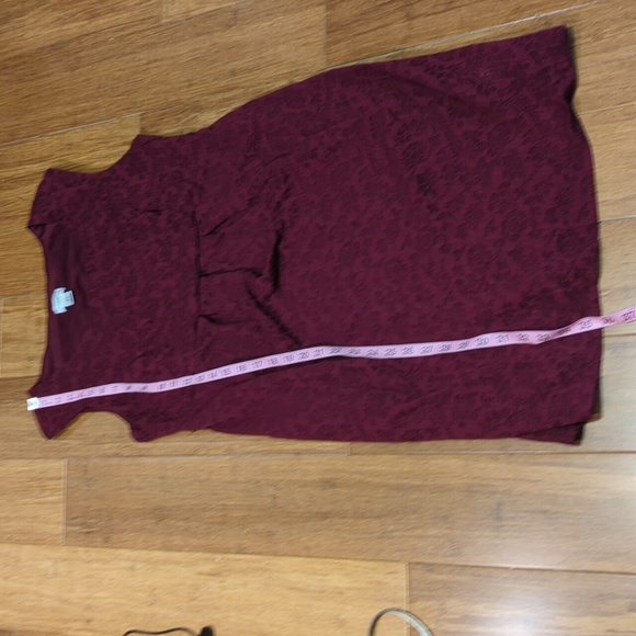 Motherhood Maternity Sleeveless Burgundy Floral Dress - Picture 10 of 13